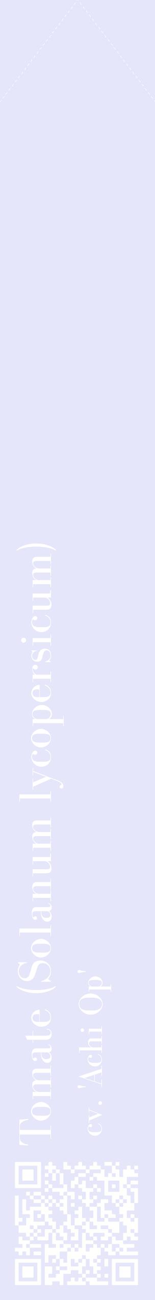 Étiquette de : Solanum lycopersicum cv. 'Achi Op' - format c - style blanche55_simplebod avec qrcode et comestibilité