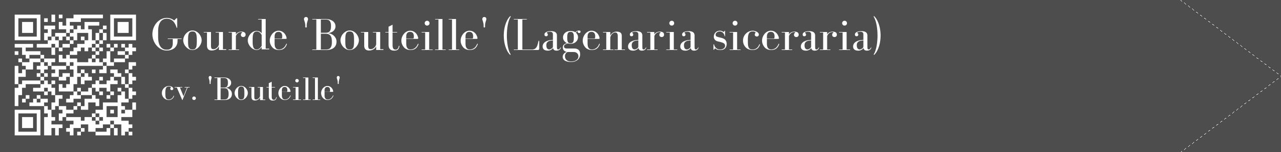 Étiquette de : Lagenaria siceraria cv. 'Bouteille' - format c - style blanche28_simple_simplebod avec qrcode et comestibilité