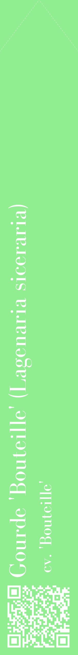 Étiquette de : Lagenaria siceraria cv. 'Bouteille' - format c - style blanche15_simplebod avec qrcode et comestibilité