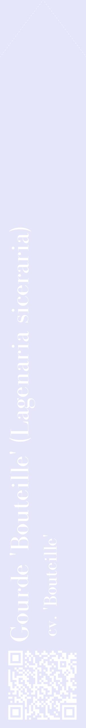 Étiquette de : Lagenaria siceraria cv. 'Bouteille' - format c - style blanche55_simplebod avec qrcode et comestibilité