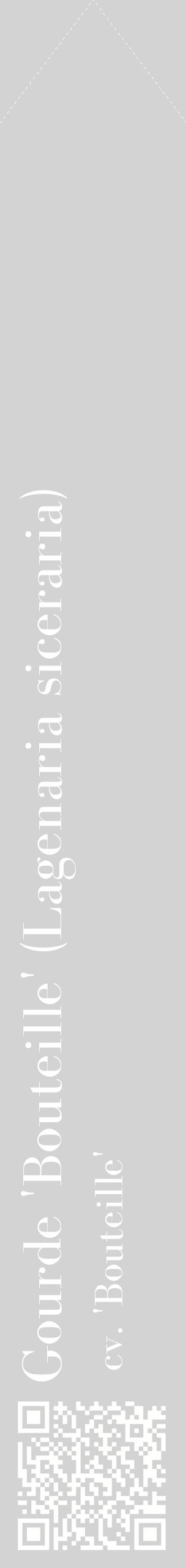 Étiquette de : Lagenaria siceraria cv. 'Bouteille' - format c - style blanche56_simplebod avec qrcode et comestibilité