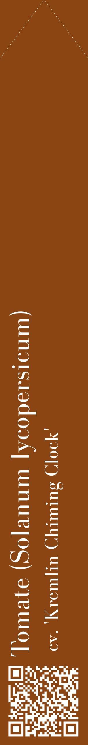 Étiquette de : Solanum lycopersicum cv. 'Kremlin Chiming Clock' - format c - style blanche30_simplebod avec qrcode et comestibilité