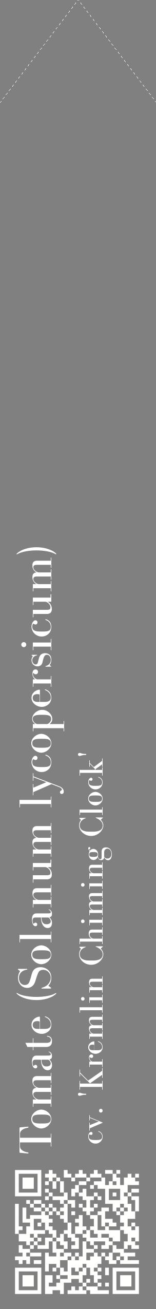 Étiquette de : Solanum lycopersicum cv. 'Kremlin Chiming Clock' - format c - style blanche57_simplebod avec qrcode et comestibilité