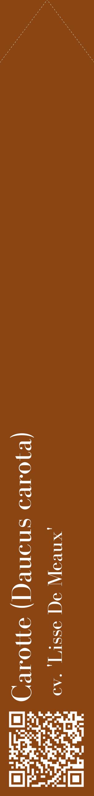 Étiquette de : Daucus carota cv. 'Lisse De Meaux' - format c - style blanche30_simplebod avec qrcode et comestibilité