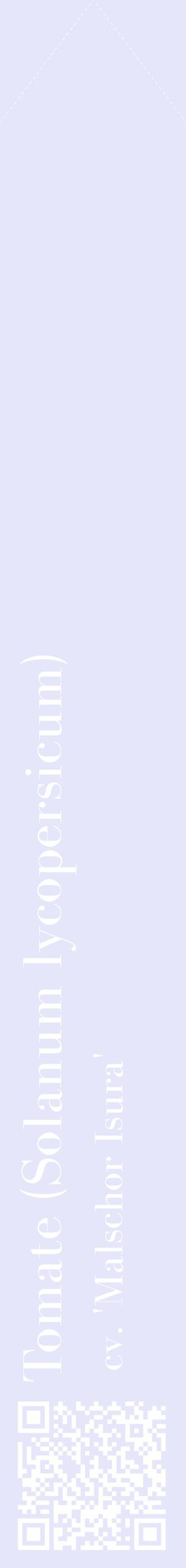 Étiquette de : Solanum lycopersicum cv. 'Malschor Isura' - format c - style blanche55_simplebod avec qrcode et comestibilité