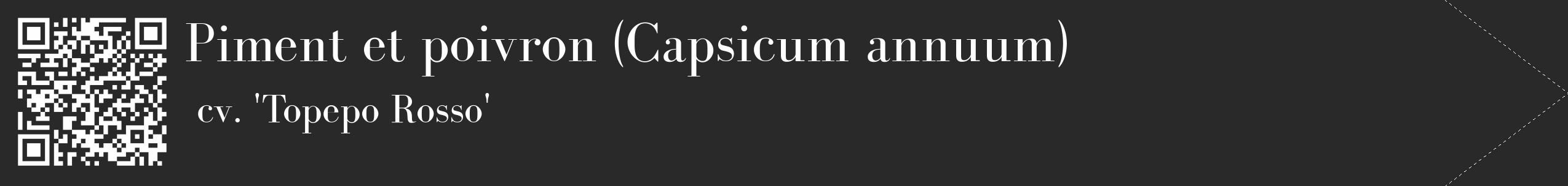 Étiquette de : Capsicum annuum cv. 'Topepo Rosso' - format c - style blanche34_simple_simplebod avec qrcode et comestibilité