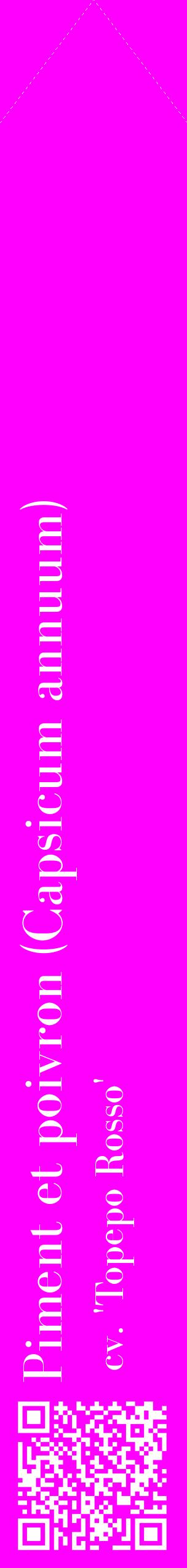 Étiquette de : Capsicum annuum cv. 'Topepo Rosso' - format c - style blanche51_simplebod avec qrcode et comestibilité