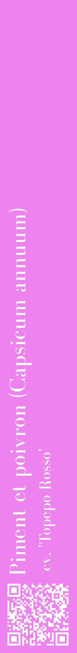 Étiquette de : Capsicum annuum cv. 'Topepo Rosso' - format c - style blanche53_simplebod avec qrcode et comestibilité