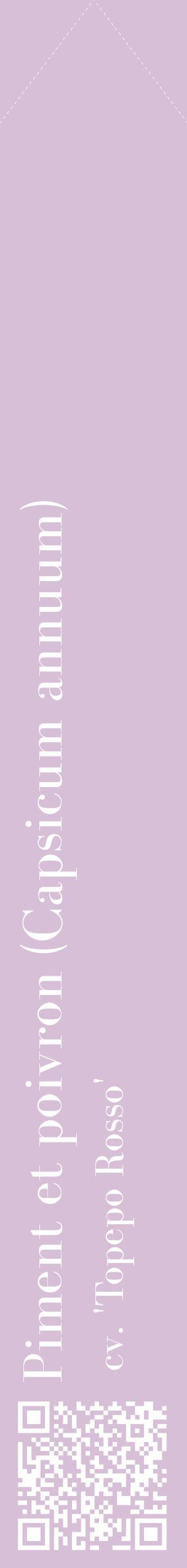 Étiquette de : Capsicum annuum cv. 'Topepo Rosso' - format c - style blanche54_simplebod avec qrcode et comestibilité