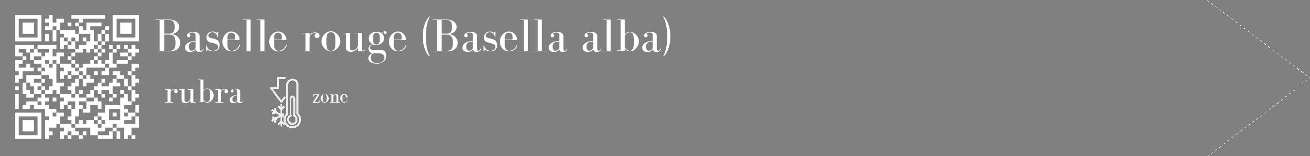 Étiquette de : Basella alba rubra - format c - style blanche57_simple_simplebod avec qrcode et comestibilité