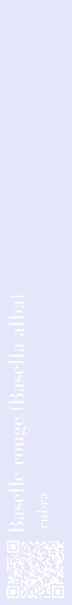 Étiquette de : Basella alba rubra - format c - style blanche55_simplebod avec qrcode et comestibilité