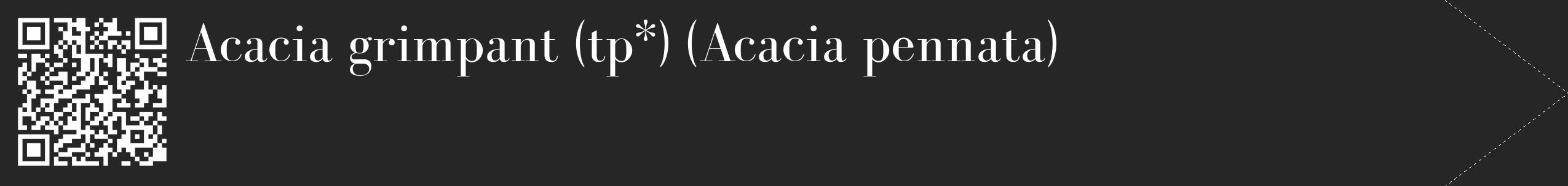 Étiquette de : Acacia pennata - format c - style blanche29_simple_simplebod avec qrcode et comestibilité