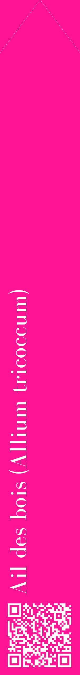 Étiquette de : Allium tricoccum - format c - style blanche43_simplebod avec qrcode et comestibilité