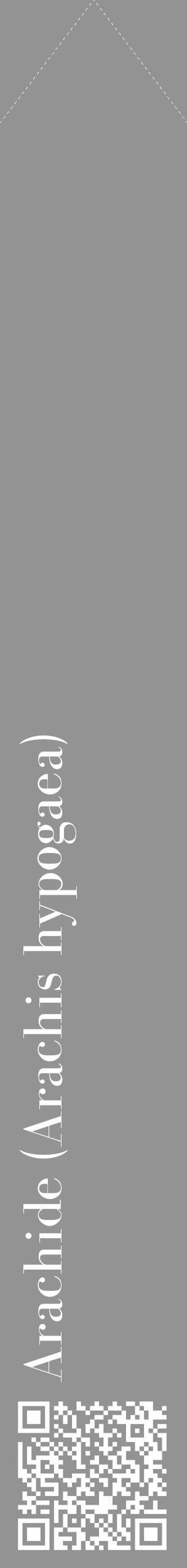 Étiquette de : Arachis hypogaea - format c - style blanche44_simple_simplebod avec qrcode et comestibilité - position verticale