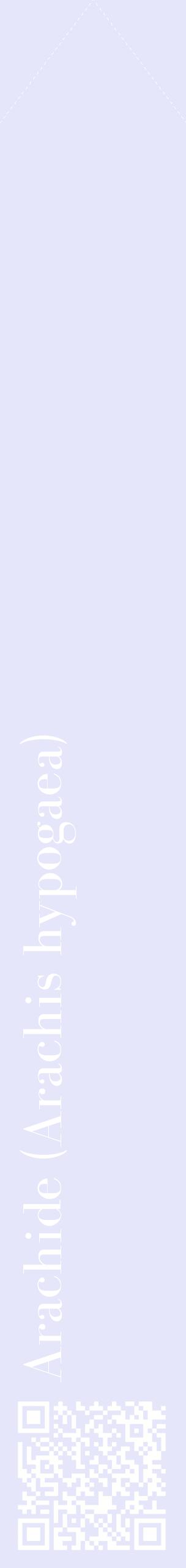 Étiquette de : Arachis hypogaea - format c - style blanche55_simplebod avec qrcode et comestibilité