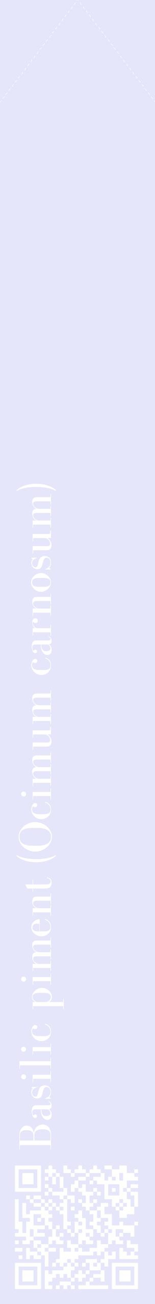 Étiquette de : Ocimum carnosum - format c - style blanche55_simplebod avec qrcode et comestibilité