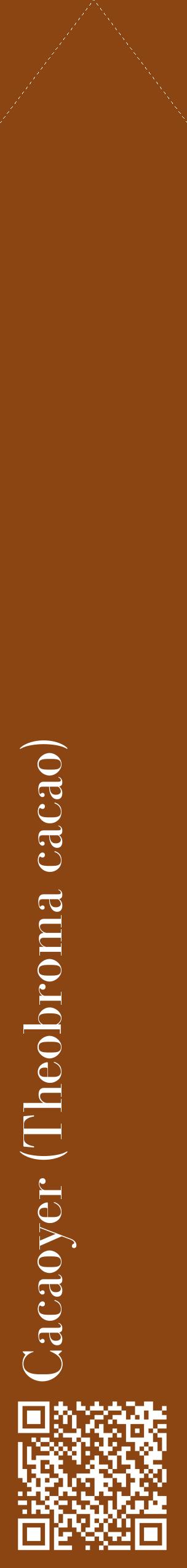 Étiquette de : Theobroma cacao - format c - style blanche30_simplebod avec qrcode et comestibilité