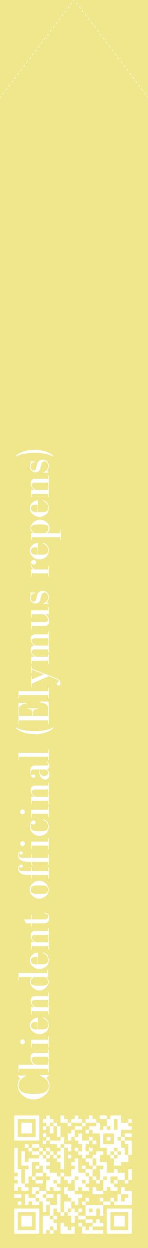Étiquette de : Elymus repens - format c - style blanche20_simplebod avec qrcode et comestibilité