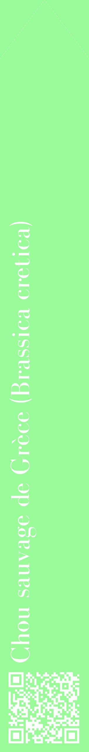 Étiquette de : Brassica cretica - format c - style blanche14_simplebod avec qrcode et comestibilité