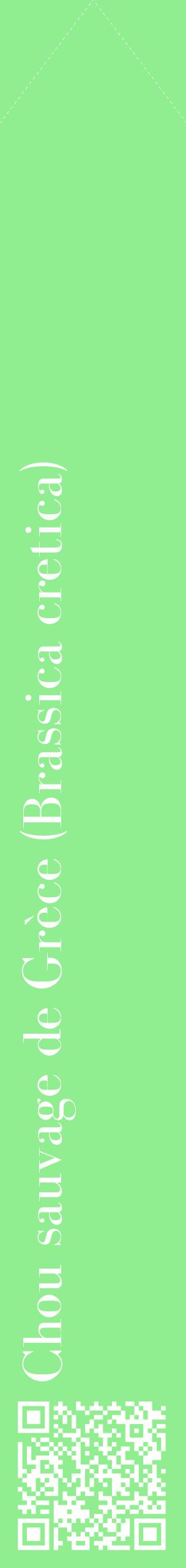 Étiquette de : Brassica cretica - format c - style blanche15_simplebod avec qrcode et comestibilité