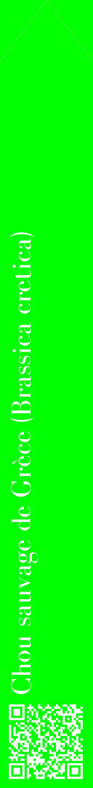 Étiquette de : Brassica cretica - format c - style blanche16_simplebod avec qrcode et comestibilité