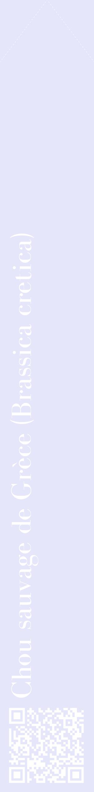 Étiquette de : Brassica cretica - format c - style blanche55_simplebod avec qrcode et comestibilité