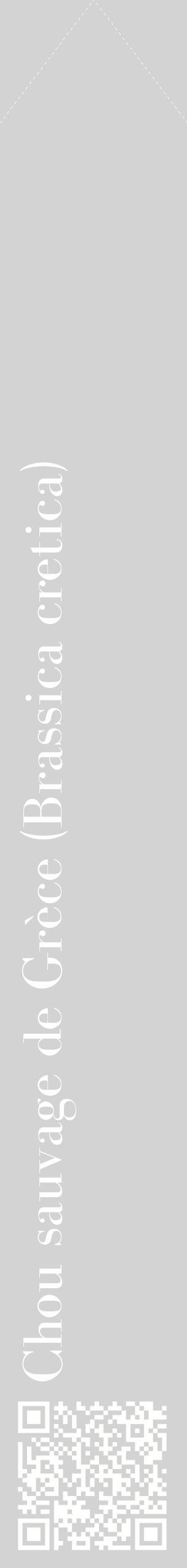 Étiquette de : Brassica cretica - format c - style blanche56_simplebod avec qrcode et comestibilité