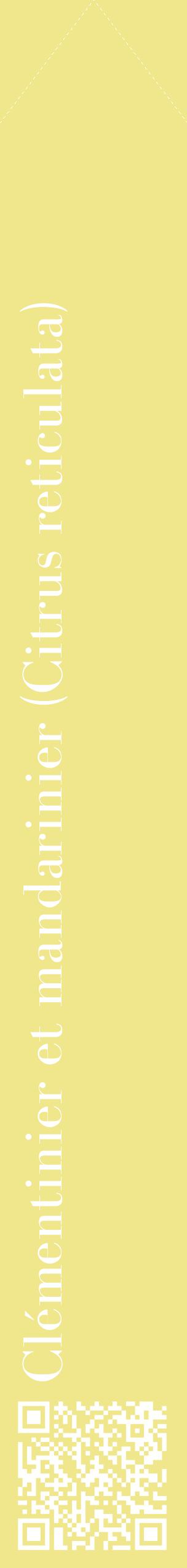 Étiquette de : Citrus reticulata - format c - style blanche20_simplebod avec qrcode et comestibilité
