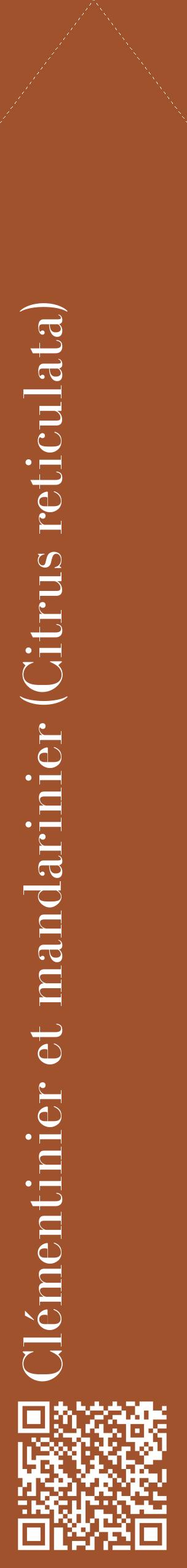 Étiquette de : Citrus reticulata - format c - style blanche32_simplebod avec qrcode et comestibilité