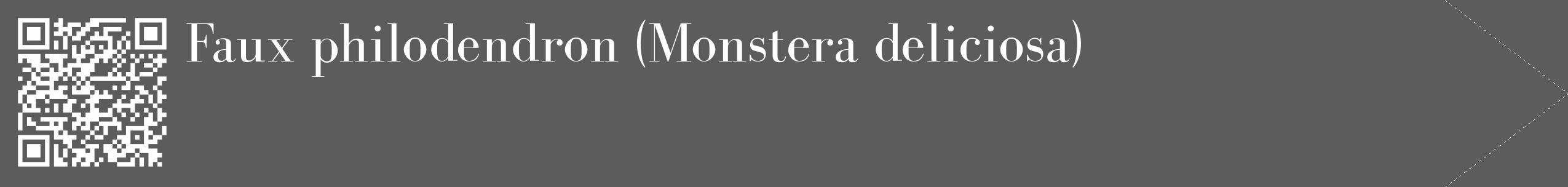 Étiquette de : Monstera deliciosa - format c - style blanche49_simple_simplebod avec qrcode et comestibilité