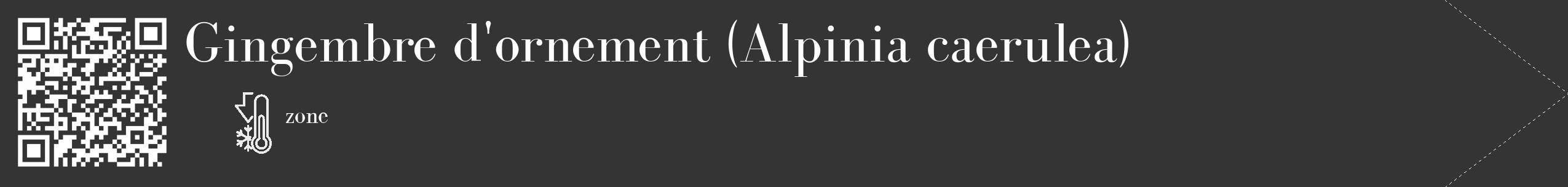 Étiquette de : Alpinia caerulea - format c - style blanche46_simple_simplebod avec qrcode et comestibilité