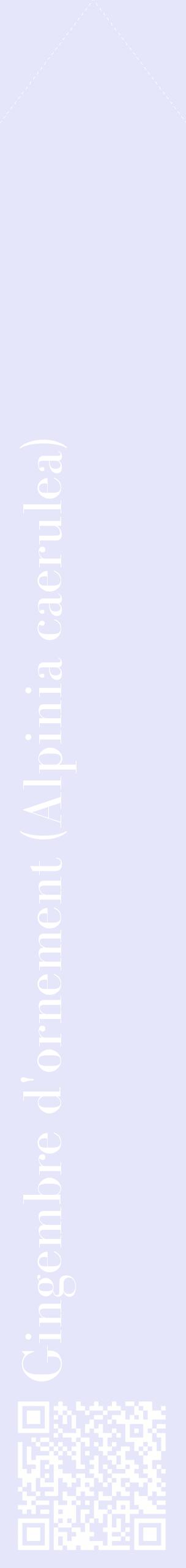 Étiquette de : Alpinia caerulea - format c - style blanche55_simplebod avec qrcode et comestibilité