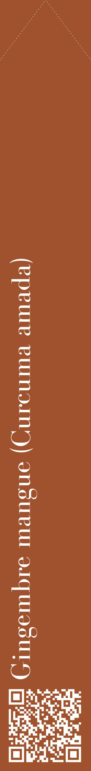 Étiquette de : Curcuma amada - format c - style blanche32_simplebod avec qrcode et comestibilité