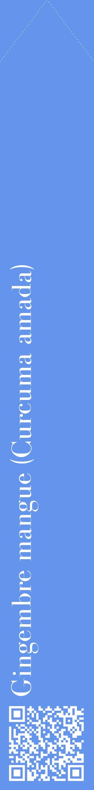 Étiquette de : Curcuma amada - format c - style blanche4_simplebod avec qrcode et comestibilité
