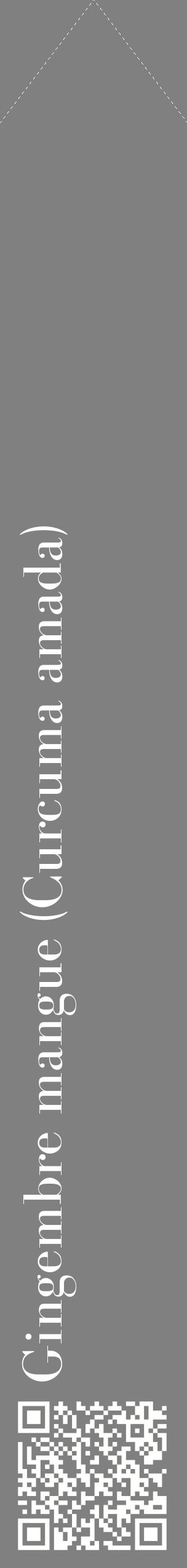 Étiquette de : Curcuma amada - format c - style blanche57_simplebod avec qrcode et comestibilité