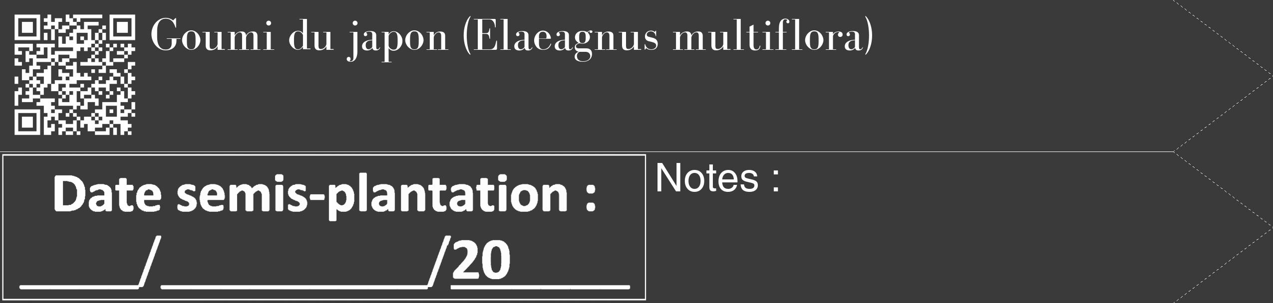 Étiquette de : Elaeagnus multiflora - format c - style blanche8_simple_simplebod avec qrcode et comestibilité