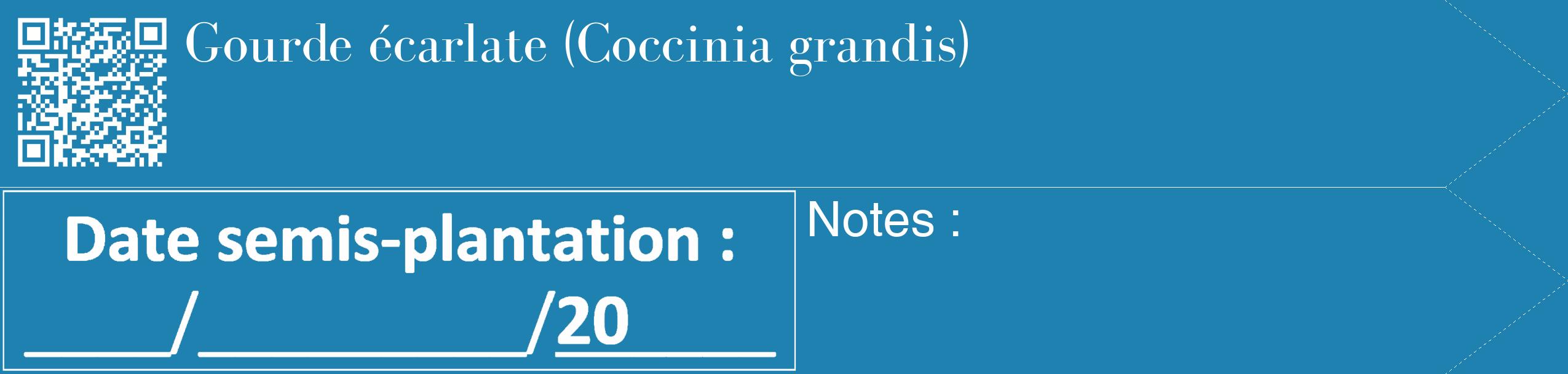 Étiquette de : Coccinia grandis - format c - style blanche6_simple_simplebod avec qrcode et comestibilité