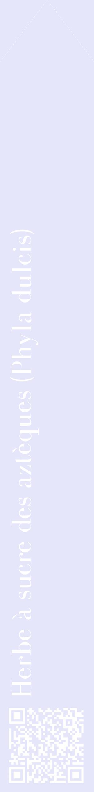 Étiquette de : Phyla dulcis - format c - style blanche55_simplebod avec qrcode et comestibilité