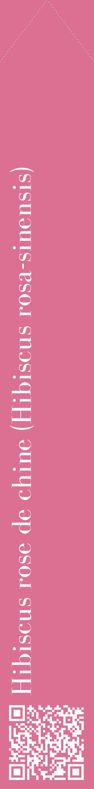 Étiquette de : Hibiscus rosa-sinensis - format c - style blanche44_simplebod avec qrcode et comestibilité