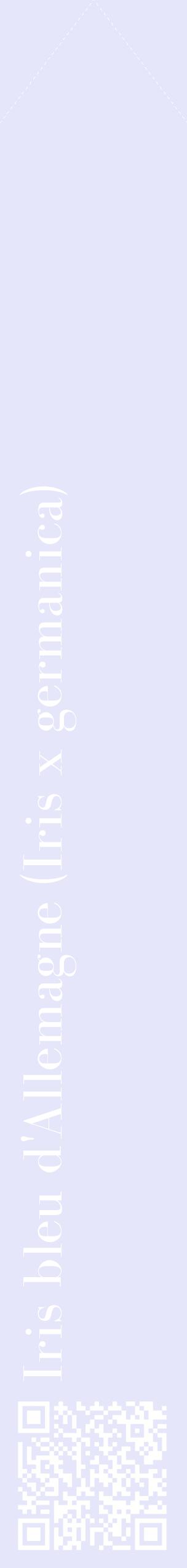 Étiquette de : Iris x germanica - format c - style blanche55_simplebod avec qrcode et comestibilité