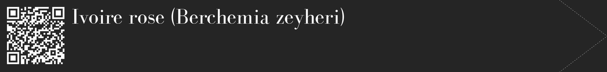 Étiquette de : Berchemia zeyheri - format c - style blanche47_simple_simplebod avec qrcode et comestibilité