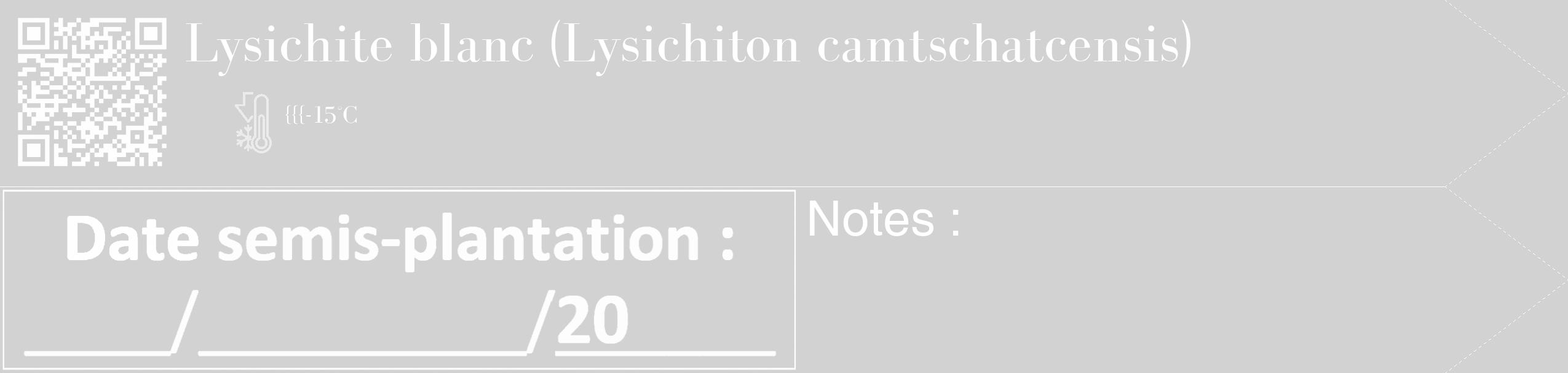 Étiquette de : Lysichiton camtschatcensis - format c - style blanche14_simple_simplebod avec qrcode et comestibilité