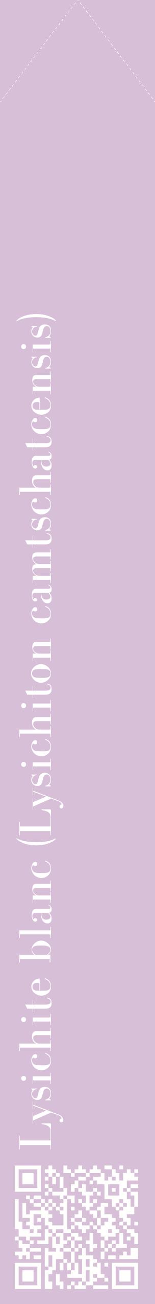 Étiquette de : Lysichiton camtschatcensis - format c - style blanche54_simplebod avec qrcode et comestibilité
