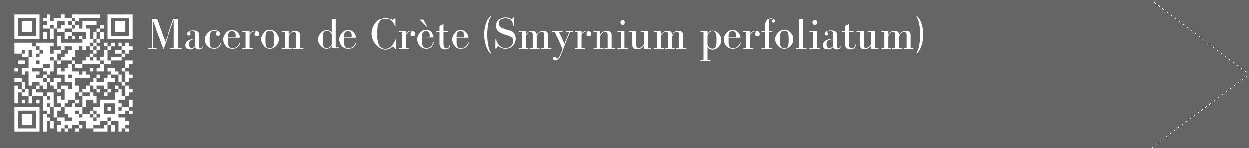 Étiquette de : Smyrnium perfoliatum - format c - style blanche32_simple_simplebod avec qrcode et comestibilité