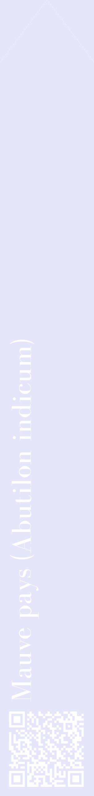Étiquette de : Abutilon indicum - format c - style blanche55_simplebod avec qrcode et comestibilité