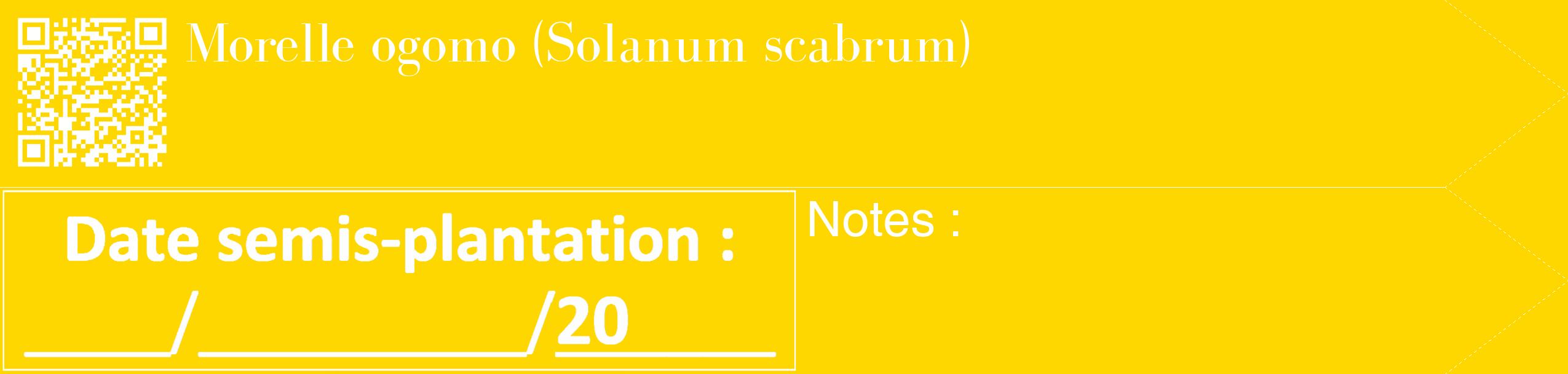 Étiquette de : Solanum scabrum - format c - style blanche21_simple_simplebod avec qrcode et comestibilité