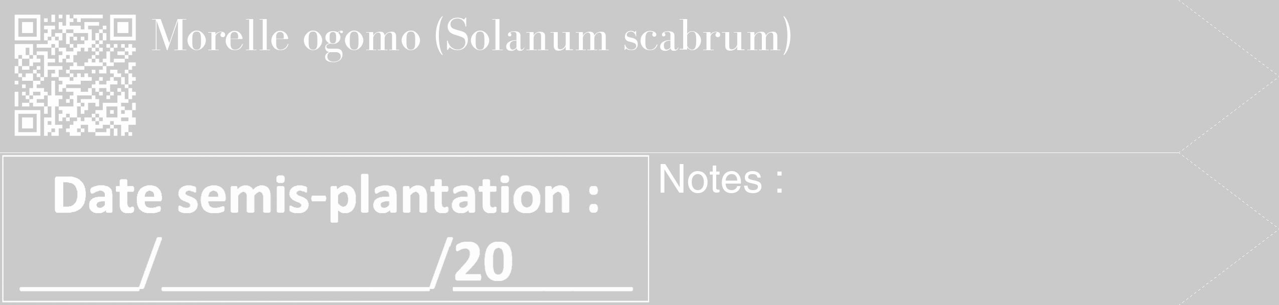 Étiquette de : Solanum scabrum - format c - style blanche21_simple_simplebod avec qrcode et comestibilité