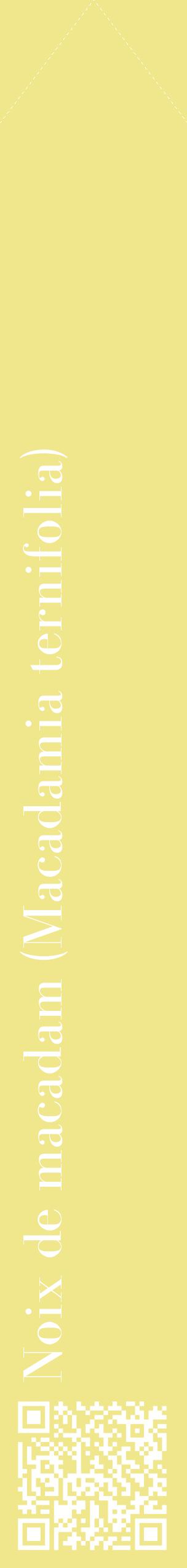 Étiquette de : Macadamia ternifolia - format c - style blanche20_simplebod avec qrcode et comestibilité