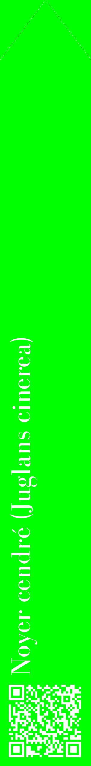 Étiquette de : Juglans cinerea - format c - style blanche16_simplebod avec qrcode et comestibilité