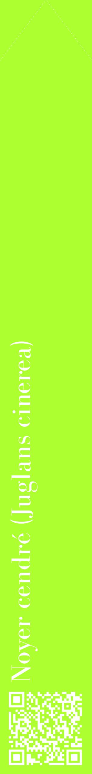 Étiquette de : Juglans cinerea - format c - style blanche17_simplebod avec qrcode et comestibilité